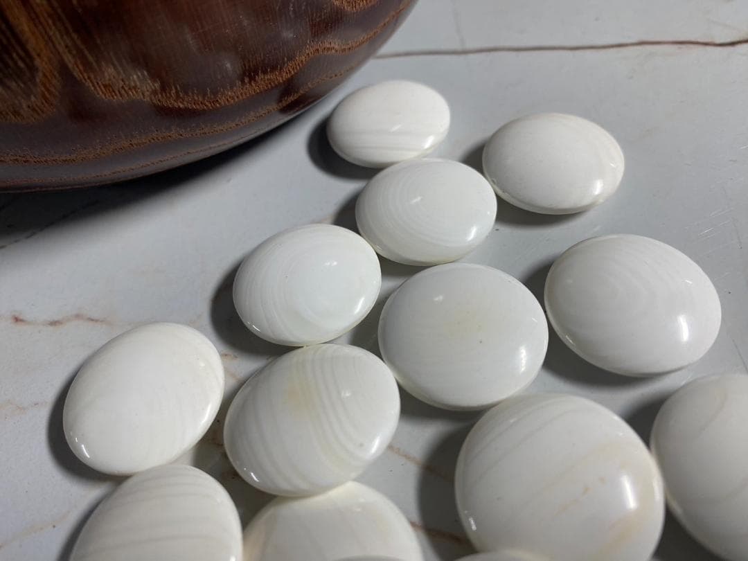 A353◆囲碁 碁石 碁笥「那智黒 ハマグリ 蛤」