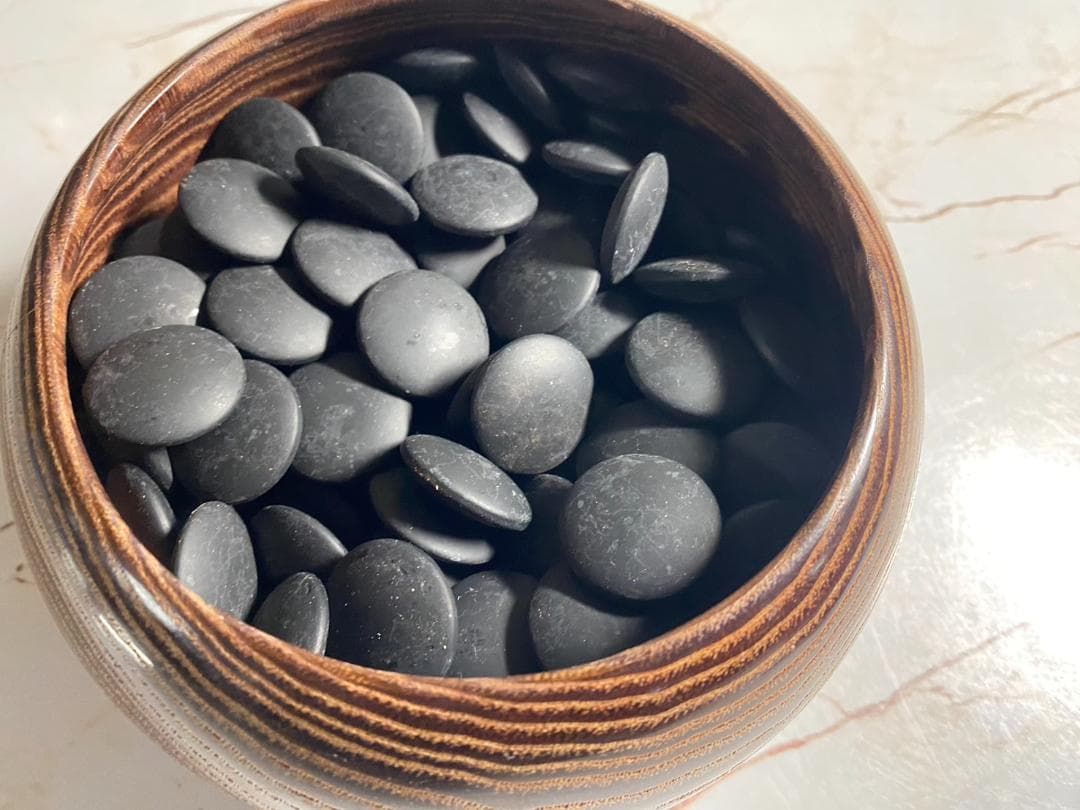 A353◆囲碁 碁石 碁笥「那智黒 ハマグリ 蛤」