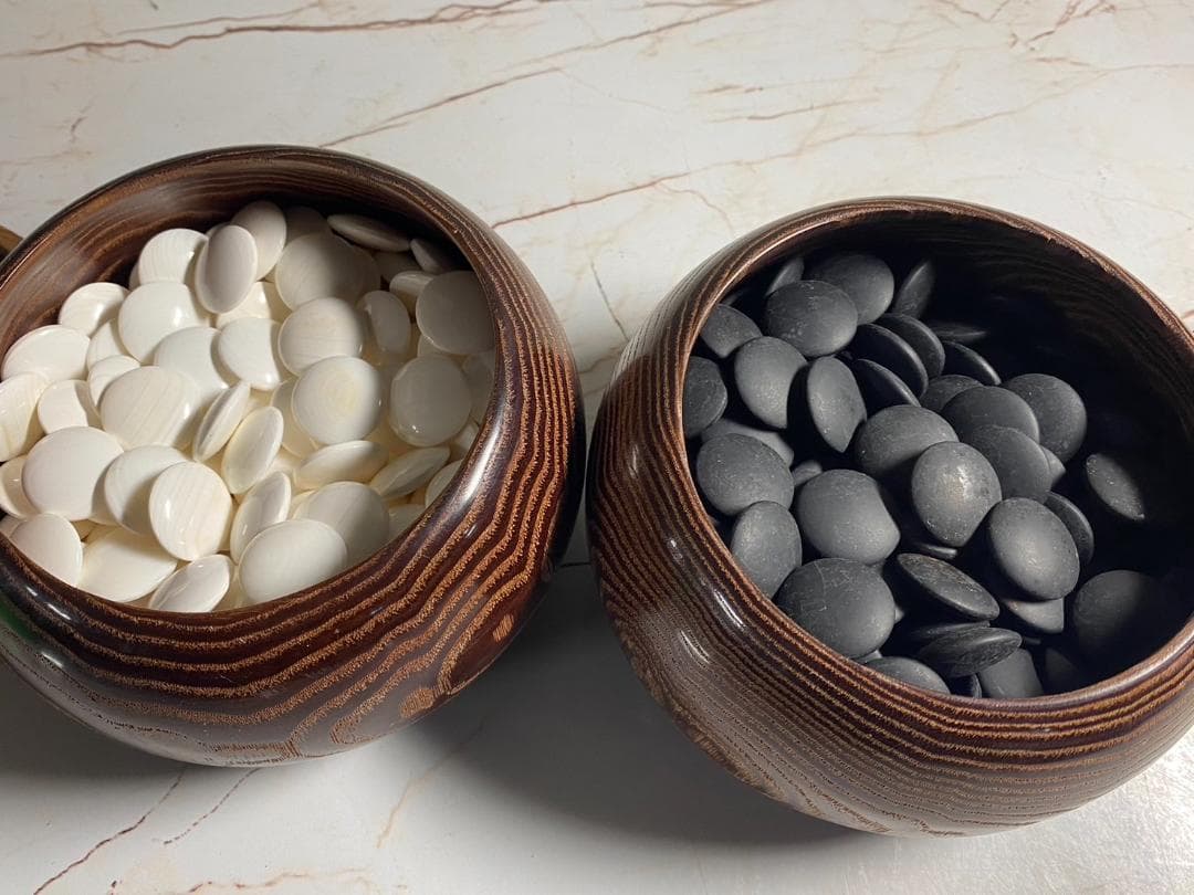 A353◆囲碁 碁石 碁笥「那智黒 ハマグリ 蛤」