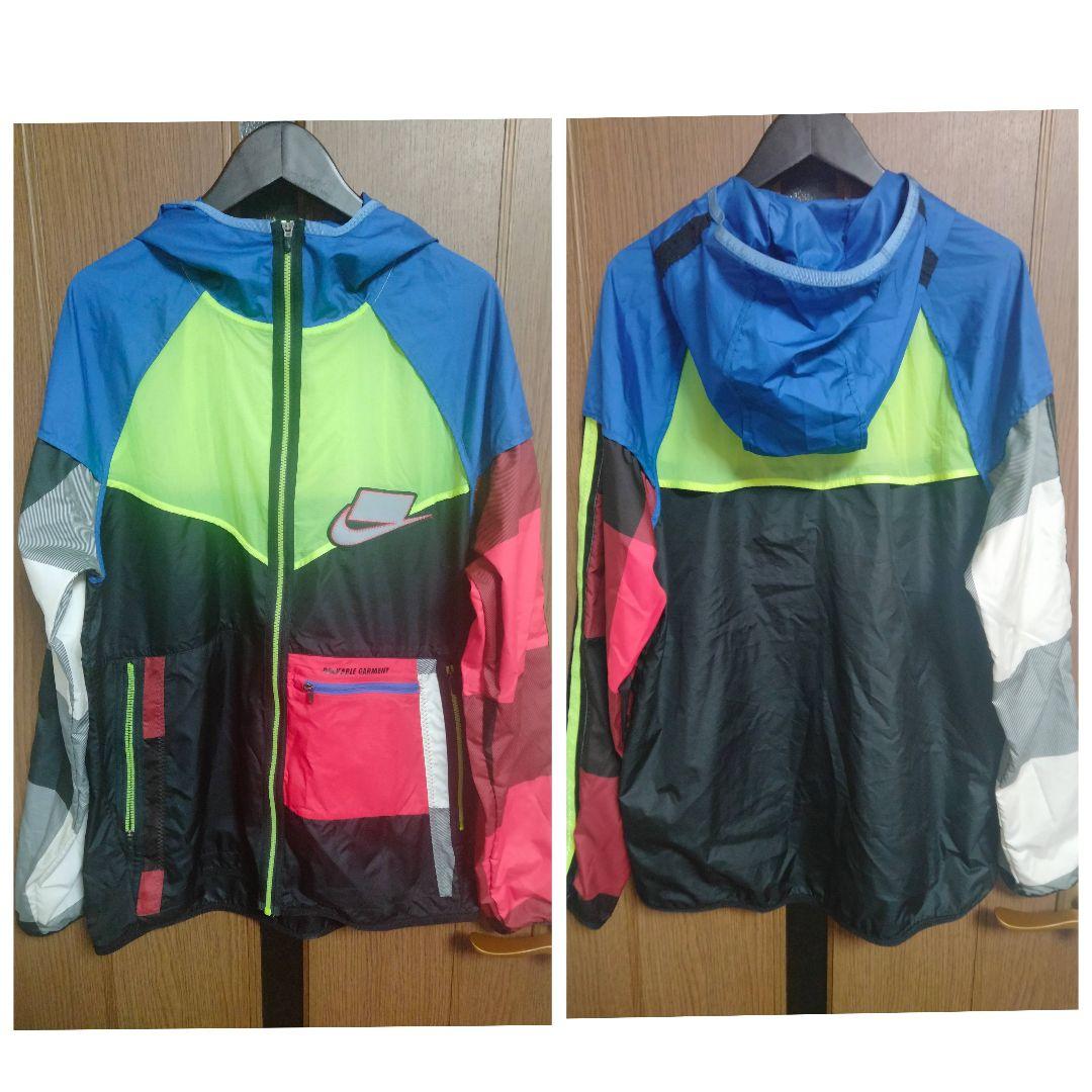 ナイキ ウインドランナー フルジップフーディー マルチカラー パッチワーク M