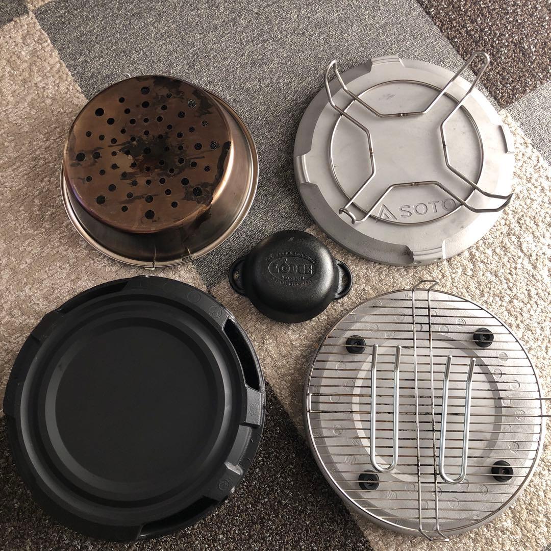 SOTO デュアルグリル 別売オプション収納ケース等付き　キャンプ　焚き火
