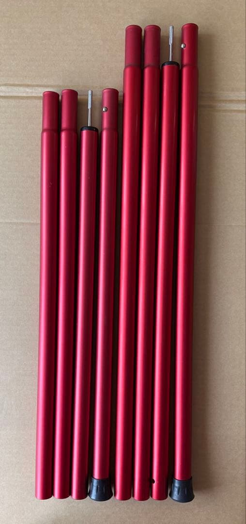 スノーピーク ウイングポール レッド 240/280 ① USED