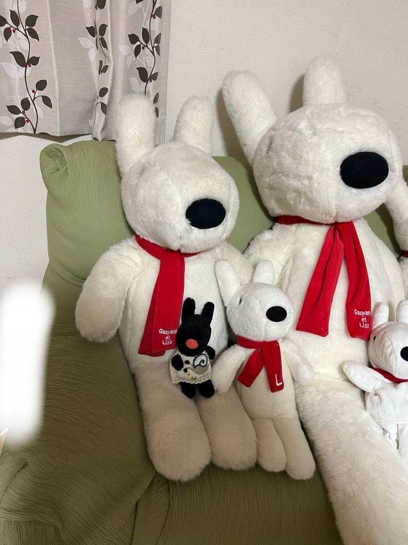 りさとガスパールのりさのぬいぐるみのセット（全長75.85.120センチ）