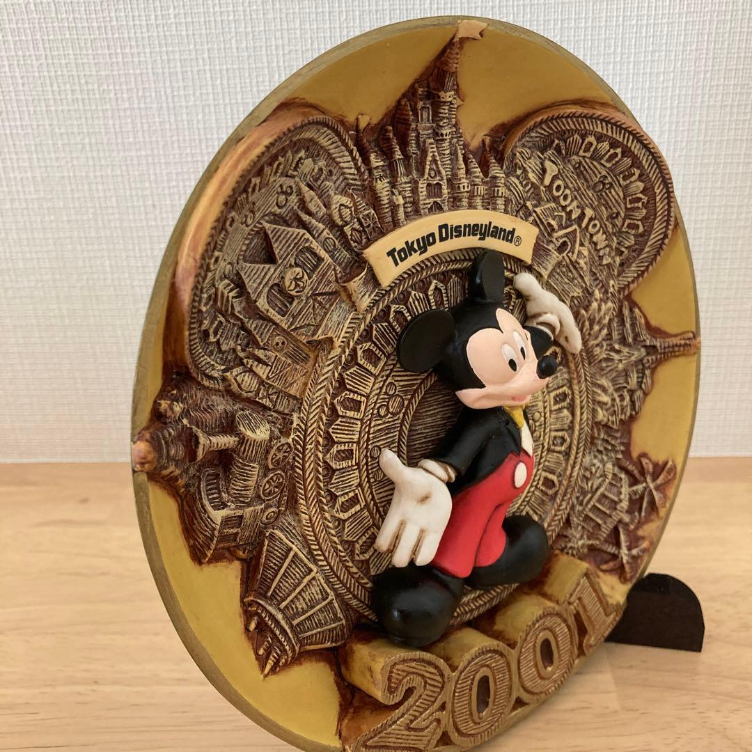 未使用　東京ディズニーランド ミッキーマウス プレート 絵皿　2001 レア