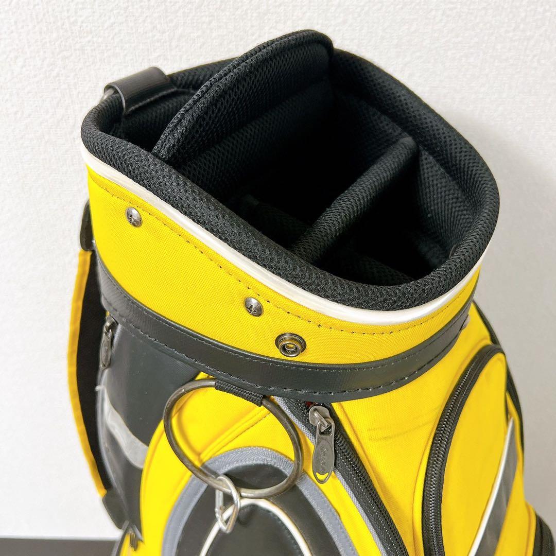 SRIXON スリクソン キャディバッグ 9型 5分割 黄色ゴルフバッグフード付