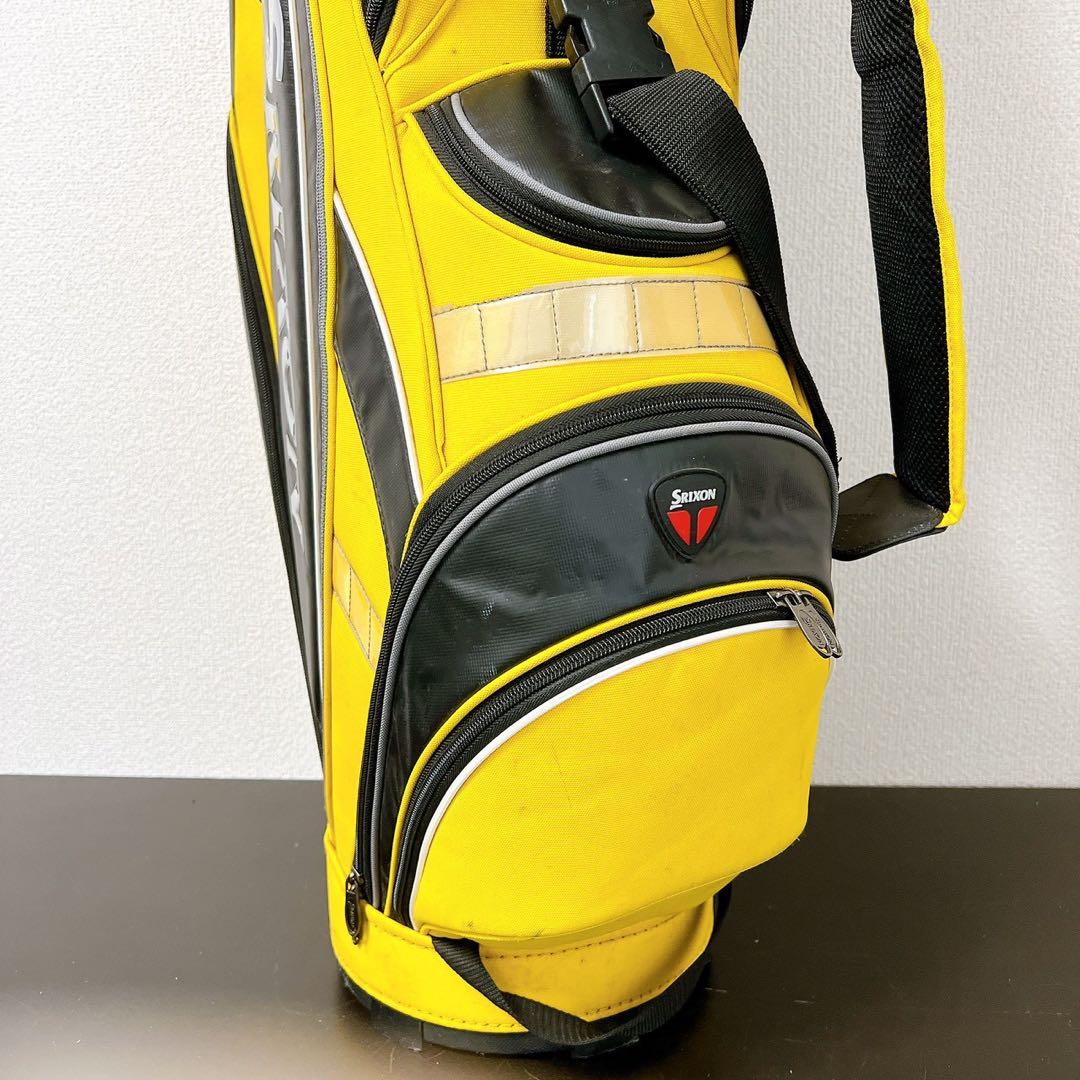SRIXON スリクソン キャディバッグ 9型 5分割 黄色ゴルフバッグフード付