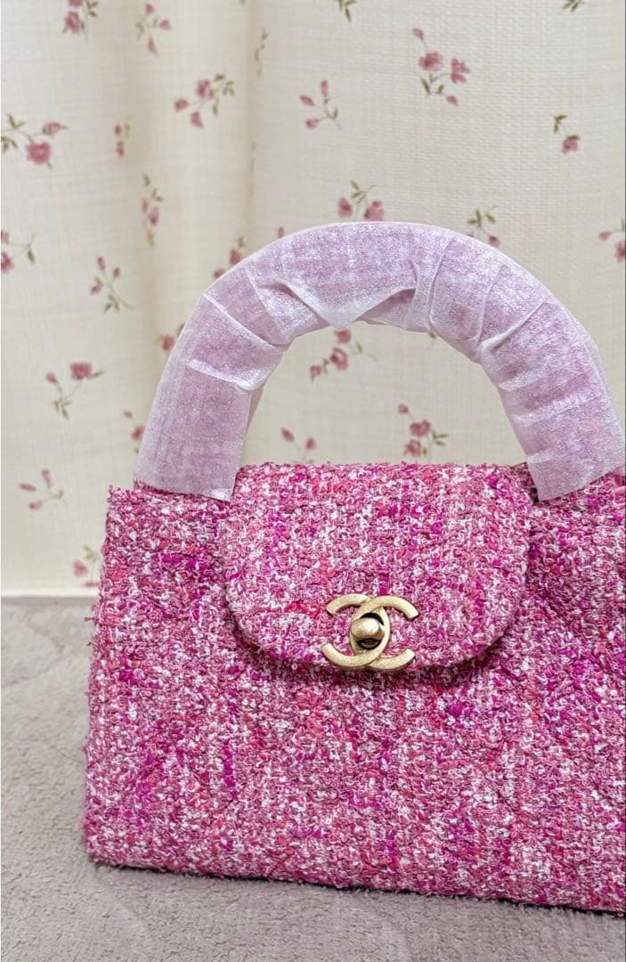 【激レア】シャネル ツイード ハンドバッグ ピンク ノベルティ　ショルダーバッグ