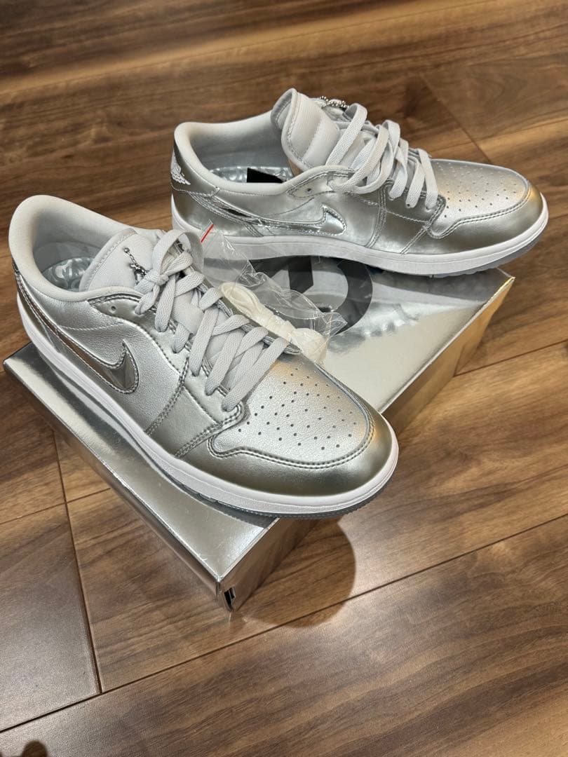 エアジョーダン1LOWGNRGゴルフシューズ メタリックシルバーサイズ27.5