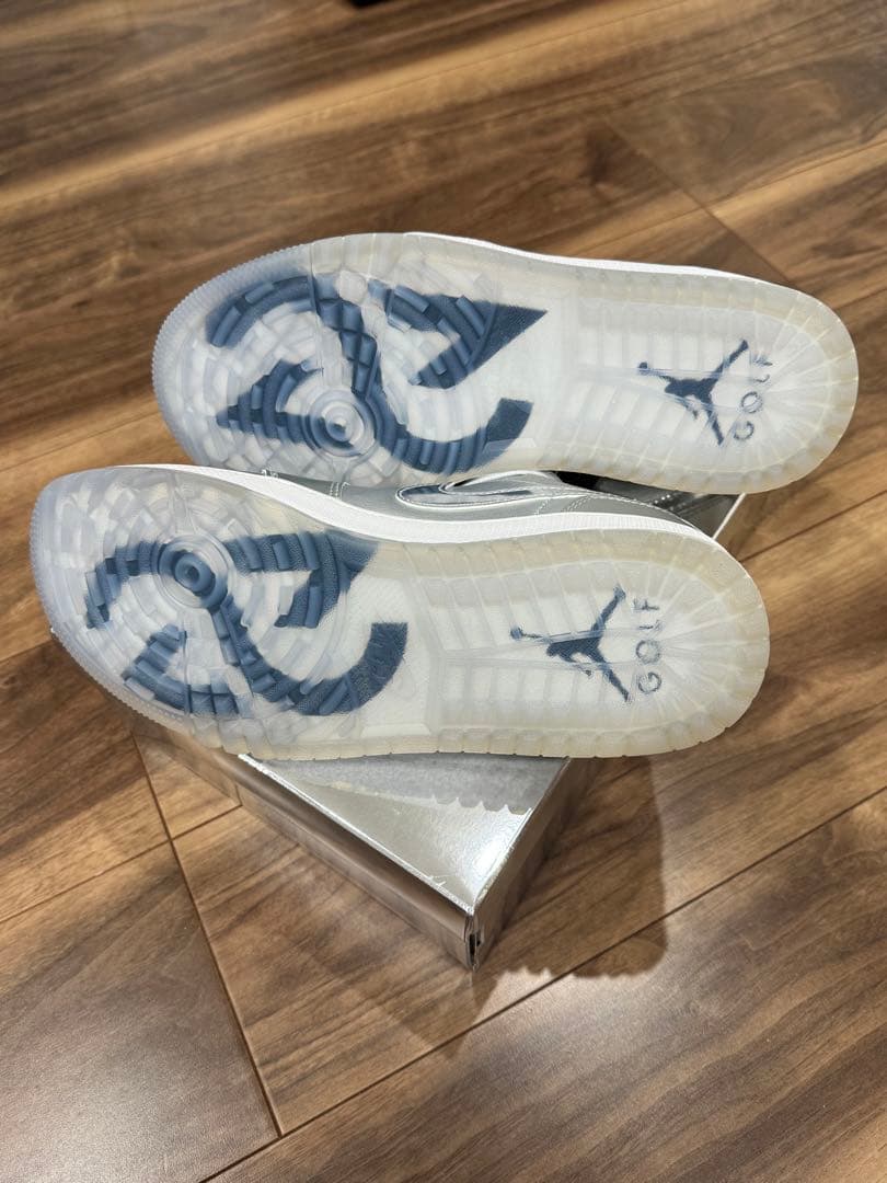 エアジョーダン1LOWGNRGゴルフシューズ メタリックシルバーサイズ27.5