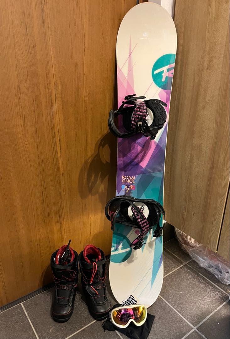 ロシニョール ROSSIGNOL 板、ビンディング、ブーツ、ゴーグル　4点セット