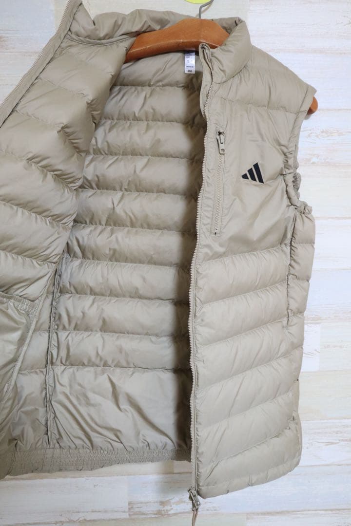 新品 XL adidas アディダス　リップストップ　フルジップ　ダウンベスト