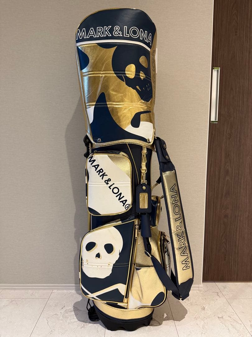 超希少　MARK & LONA キャディバッグ　ネイビー　ゴールド