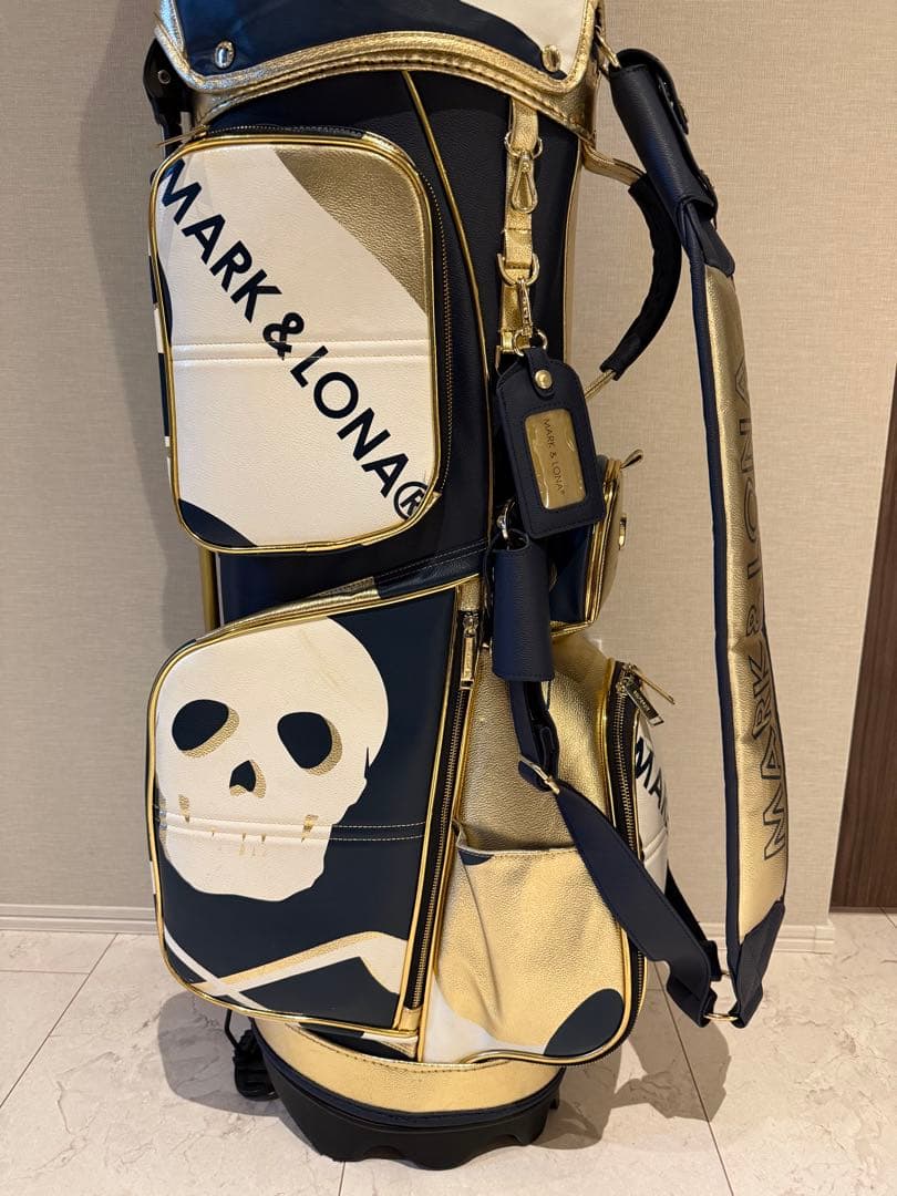 超希少　MARK & LONA キャディバッグ　ネイビー　ゴールド