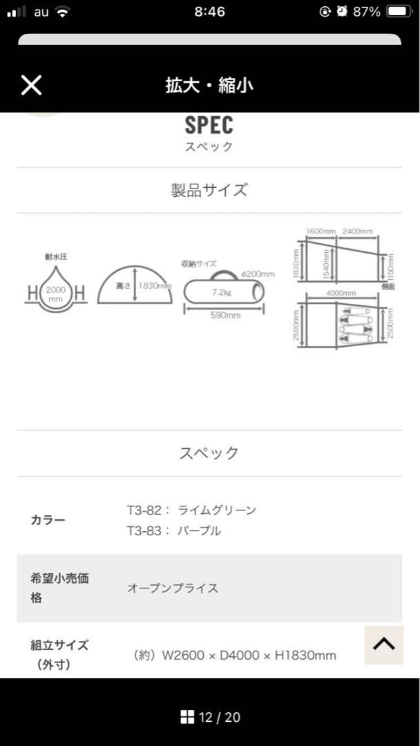 希少　ドッペルギャンガー テント