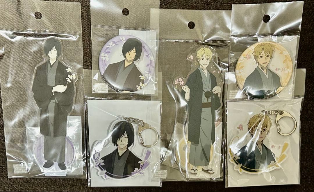 夏目友人帳　京まふ　和装　的場静司　名取周一　アクスタ　アクキー　缶バッジ