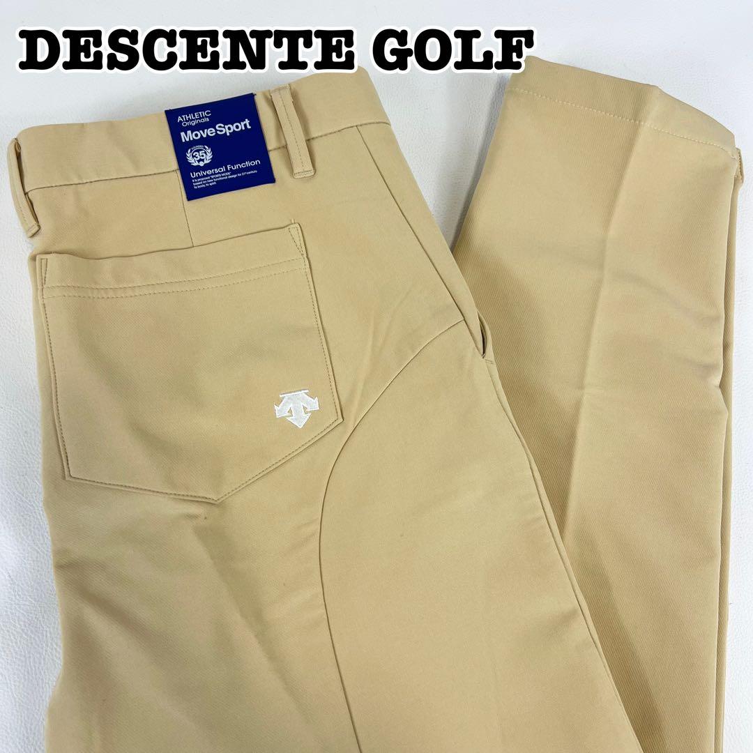 【美品】デサントゴルフ パンツ メンズウェア XL 裏起毛 ストレッチ ベージュ