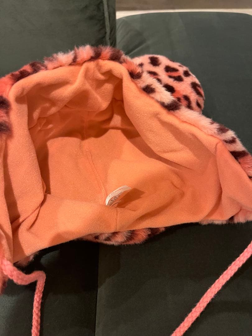 ミニーキャップ ヒョウ柄