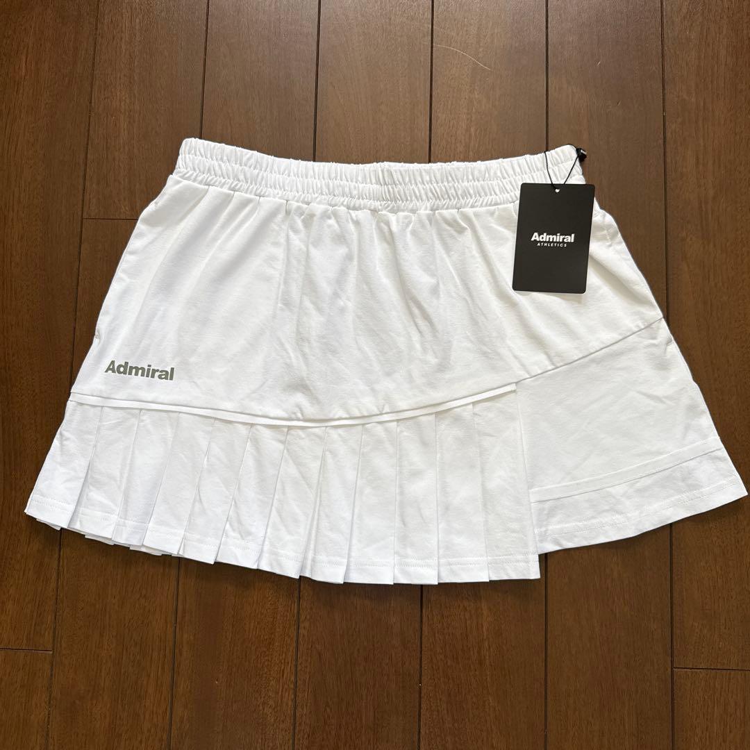 Admiral ホワイト プリーツスカート Lサイズ