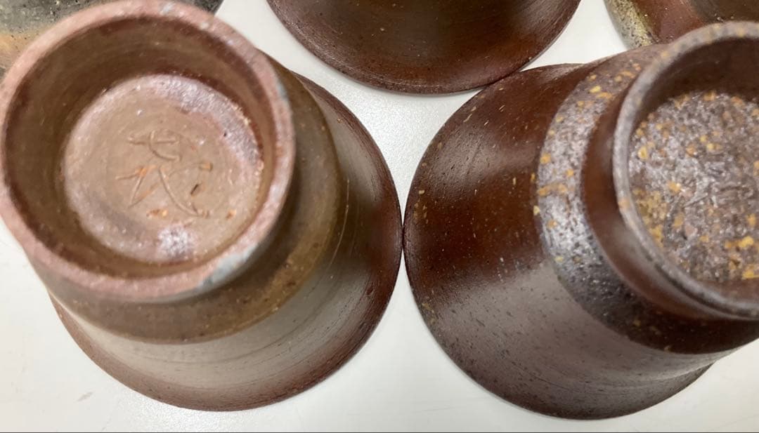 備前焼　宝瓶・湯冷し・煎茶器五客セット(安東利喜)　名品