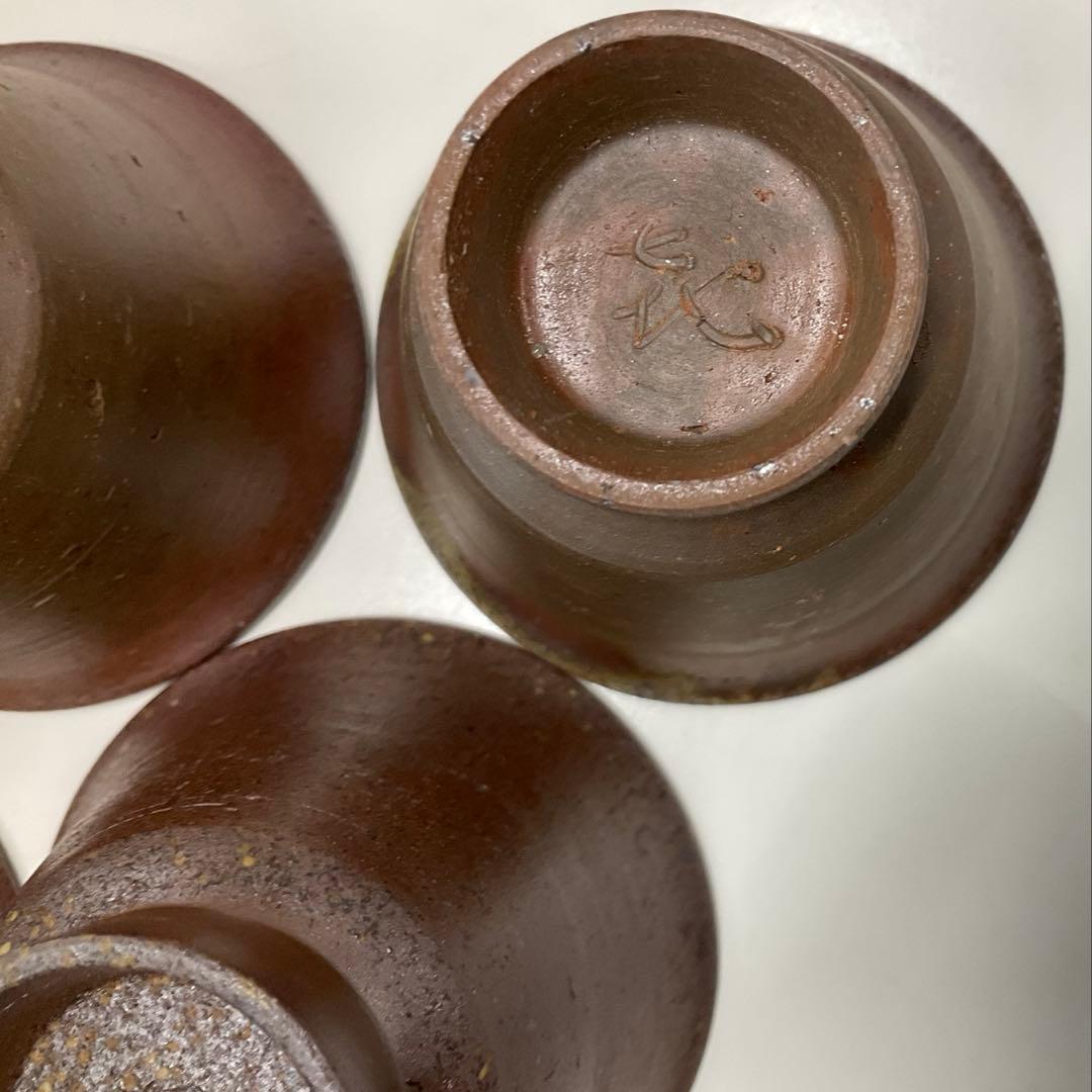 備前焼　宝瓶・湯冷し・煎茶器五客セット(安東利喜)　名品