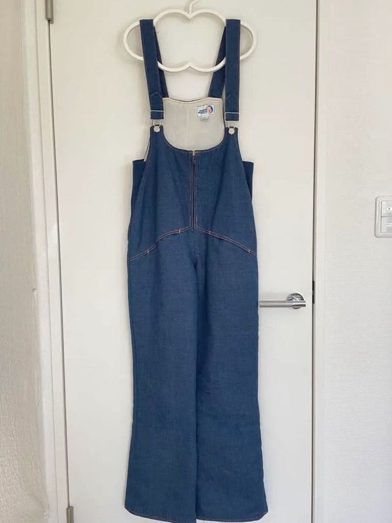 【USA製】オーバーオールスノーウェア　ブーツカットデニムサロペット　フレア