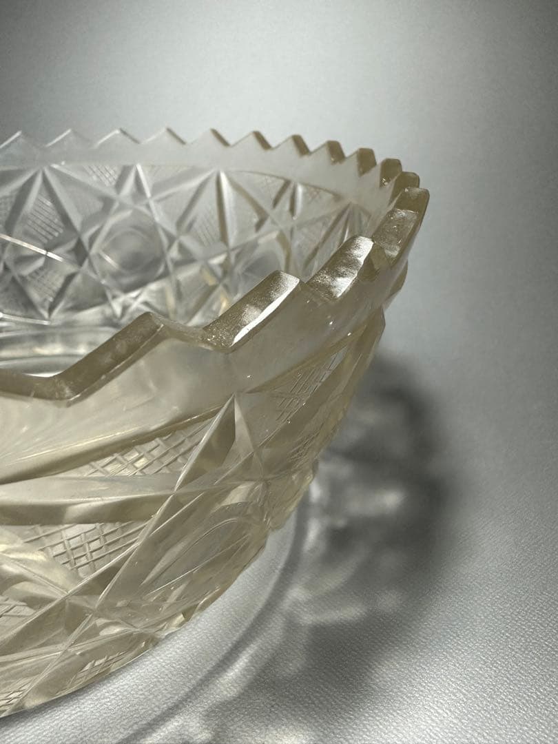 江戸ガラス　切子　鉢　江戸時代後期　合わせ箱　検索:薩摩切子　キリコ　ギヤマン