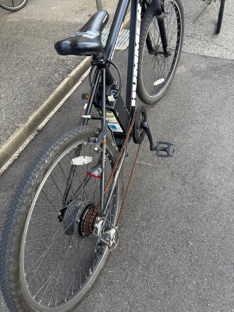 HUMMER 電動アシスト黒 7段ギア　ハマー　ロードバイク