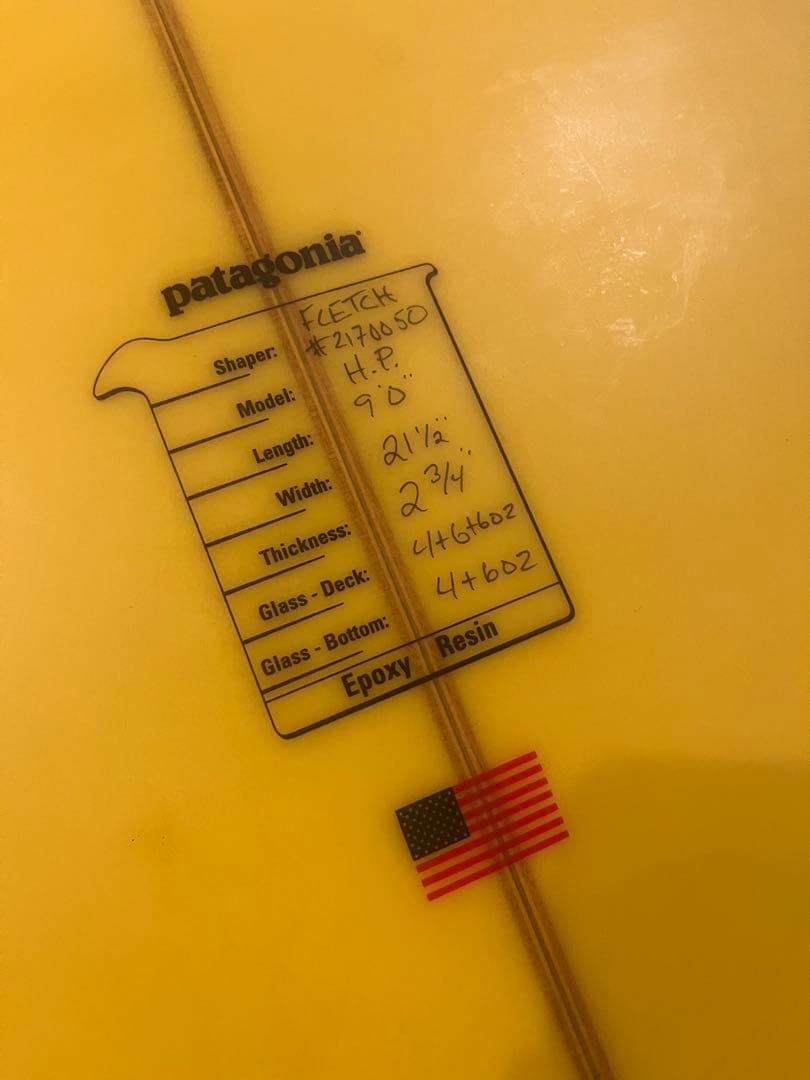 Fletcher 9'0\" ロングボード イエロー