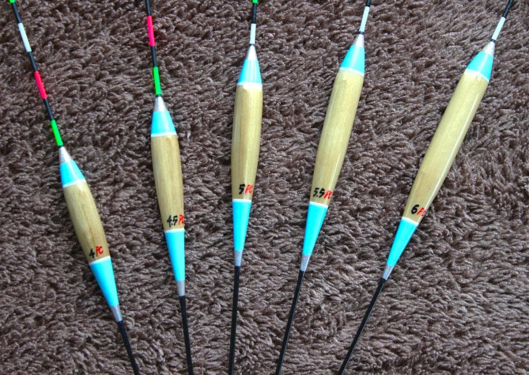 ヘラ浮き 浅だな用 ＰＣトップ５本(４.０～６.０番)セット 新品未使用