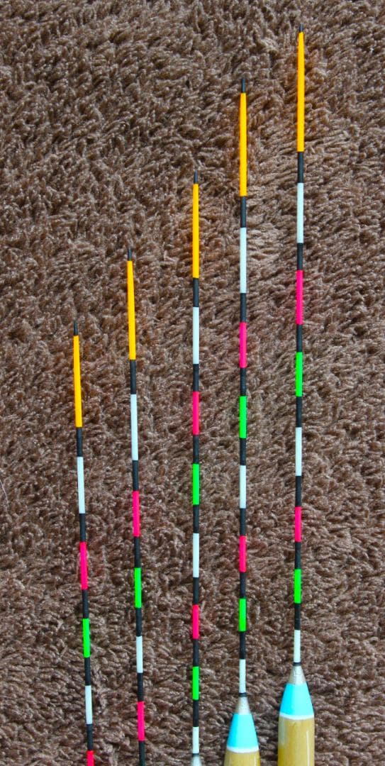 ヘラ浮き 浅だな用 ＰＣトップ５本(４.０～６.０番)セット 新品未使用