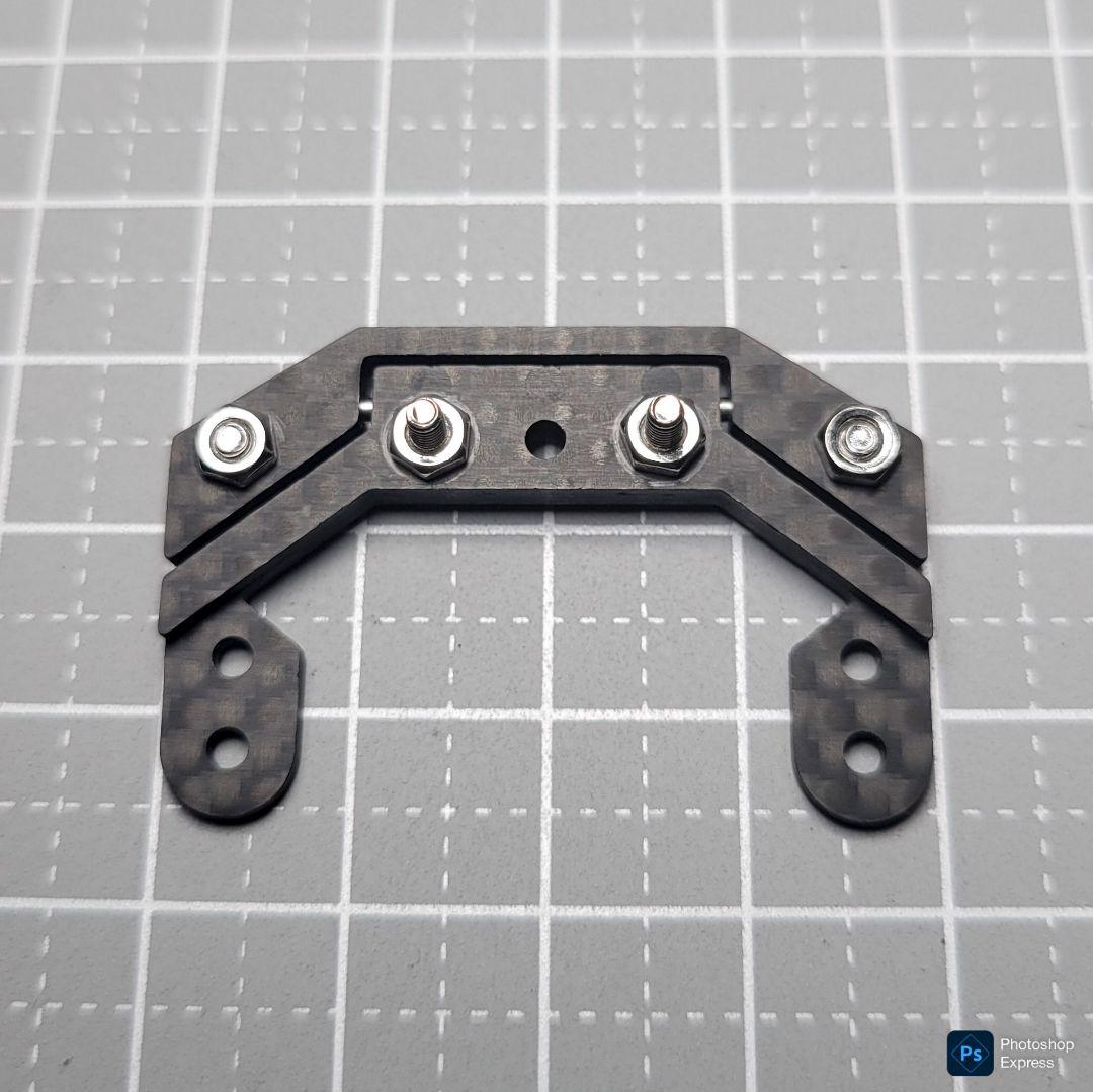 残り1個 CH-Fix2【CNC加工】フロント提灯用ヒンジ カーボンパーツセット