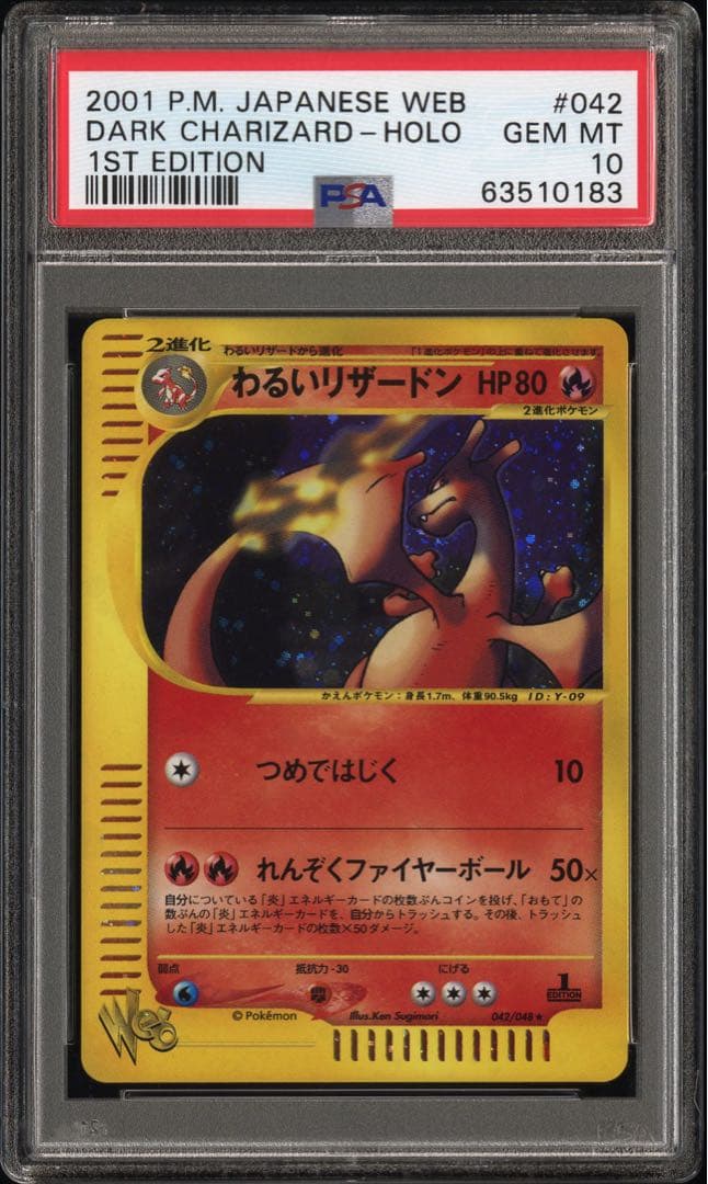 【PSA10】わるいリザードン ポケモンカードWeb 1ED 鑑定品 ポケカ