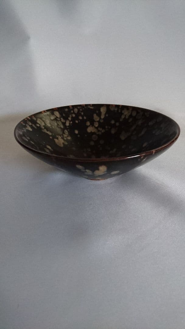 中国時代物 天目茶碗 骨董品茶道具 陶器  共箱付き