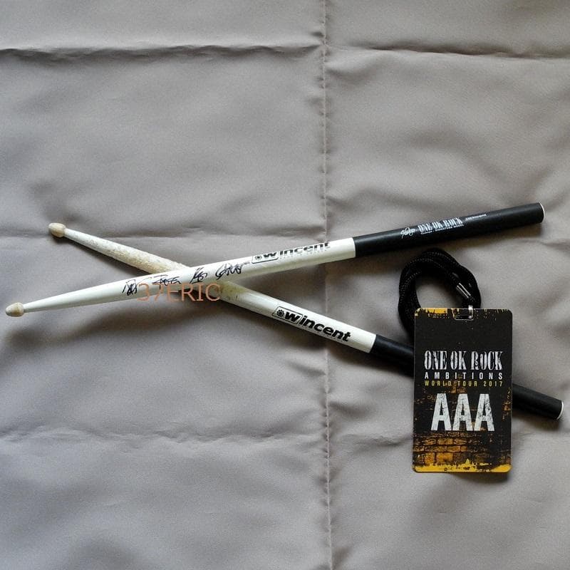 ONE OK ROCK ワンオクロック パス サイン入り 実使用ドラムスティック