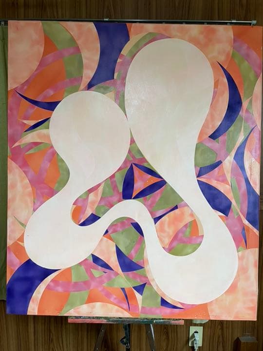 油絵　現代アート　愛　Ⅳ  作者　あんどうまさひろ　油彩画