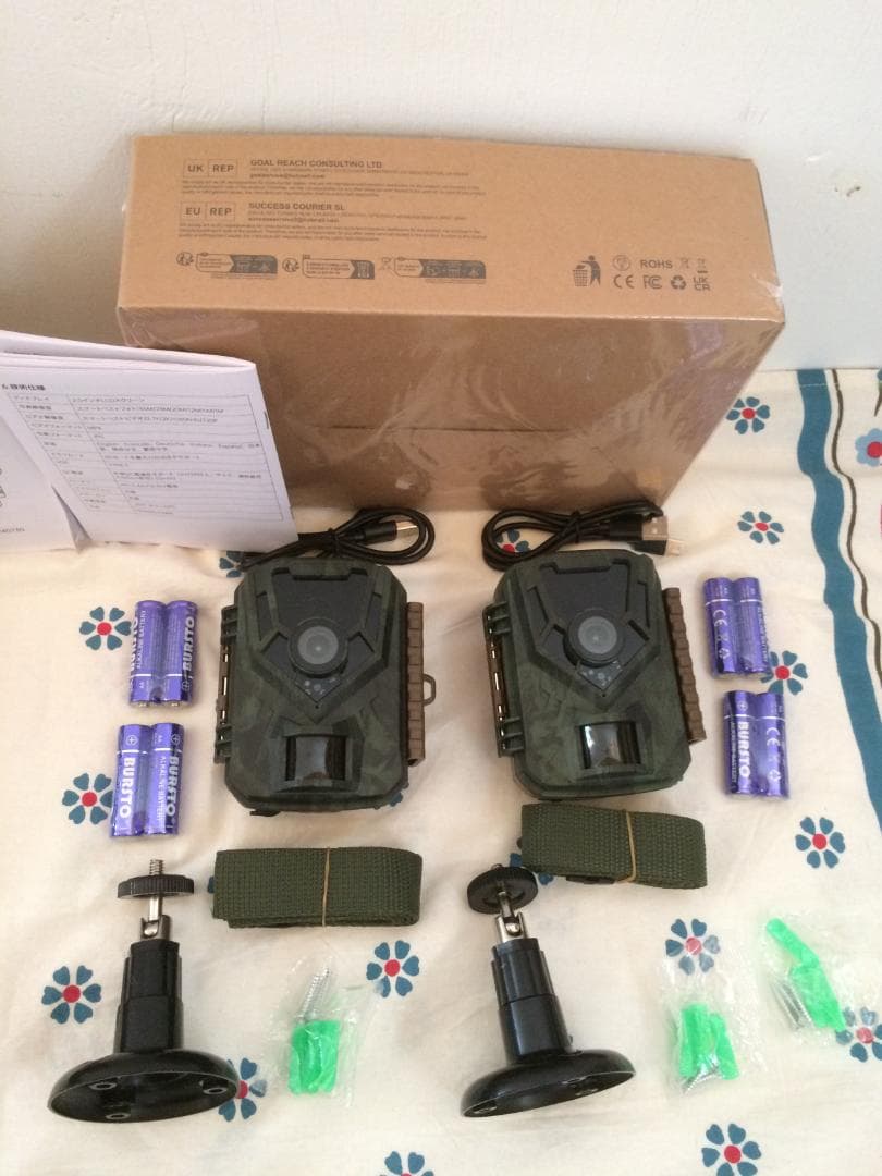 KJK トレイルカメラ 4台セット(2台×２)　32GB メモリーカード付●昼夜