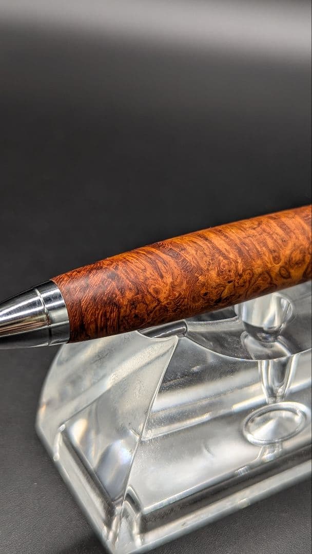 333ペン工房翌檜　本花梨　瘤杢　木軸シャーペン　ボールペン