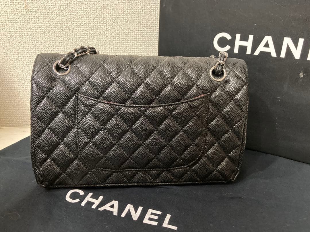 難ありCHANEL 【ノベルティ】チェーン フラップバッグ/キャビア/