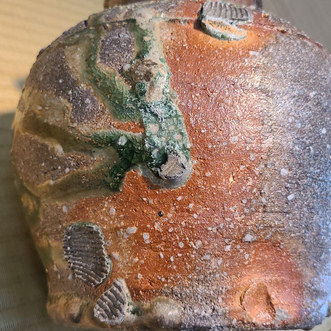 信楽焼 古谷和也作 蹲壷 高さ7.5寸（約23cm） 共箱 本物保証