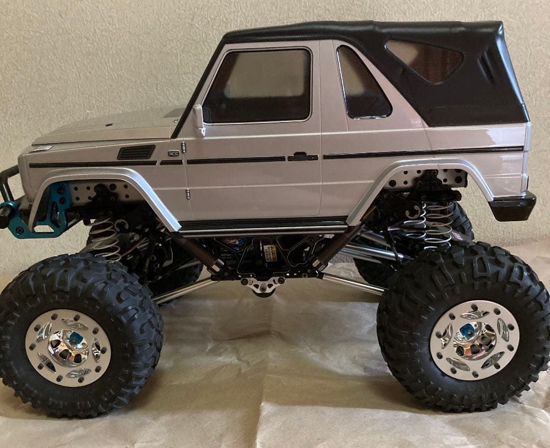 【完成品】タミヤ電動RC CR-01シャーシ　ベンツG320ボディセット