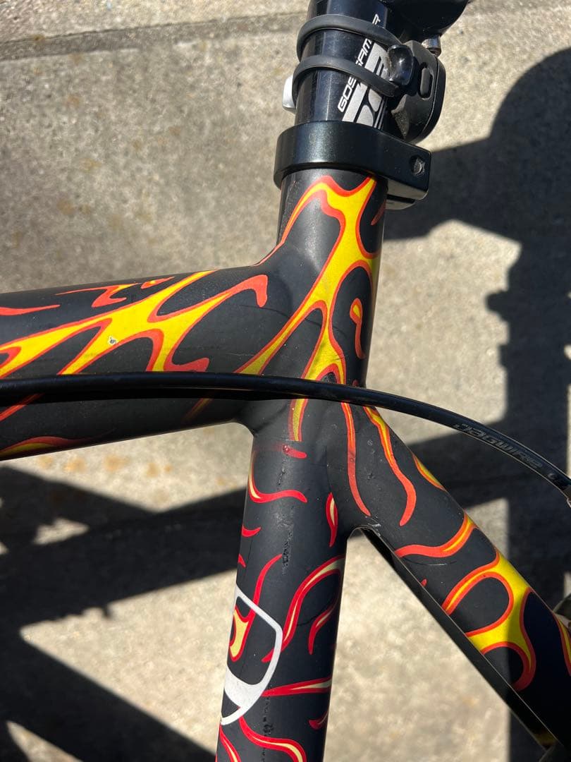 リーダーバイク　cootie LEADER シティサイクル 炎のグラフィック