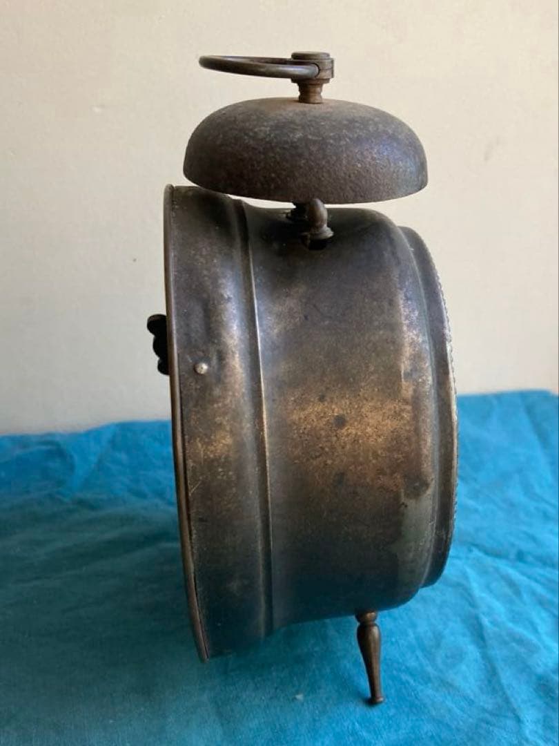 アンティーク　へそ目型目覚まし時計　置時計　ユンハンス/JUNGHANS ドイツ