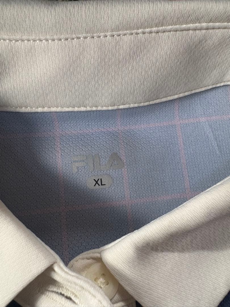 FILA チェック柄 ポロシャツとショートパンツ XL