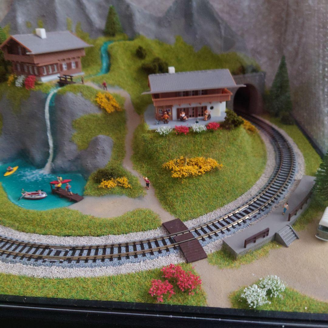 2個口発送　その1 特製ミニジオラマ　夏のアルプス仕様　氷河特急