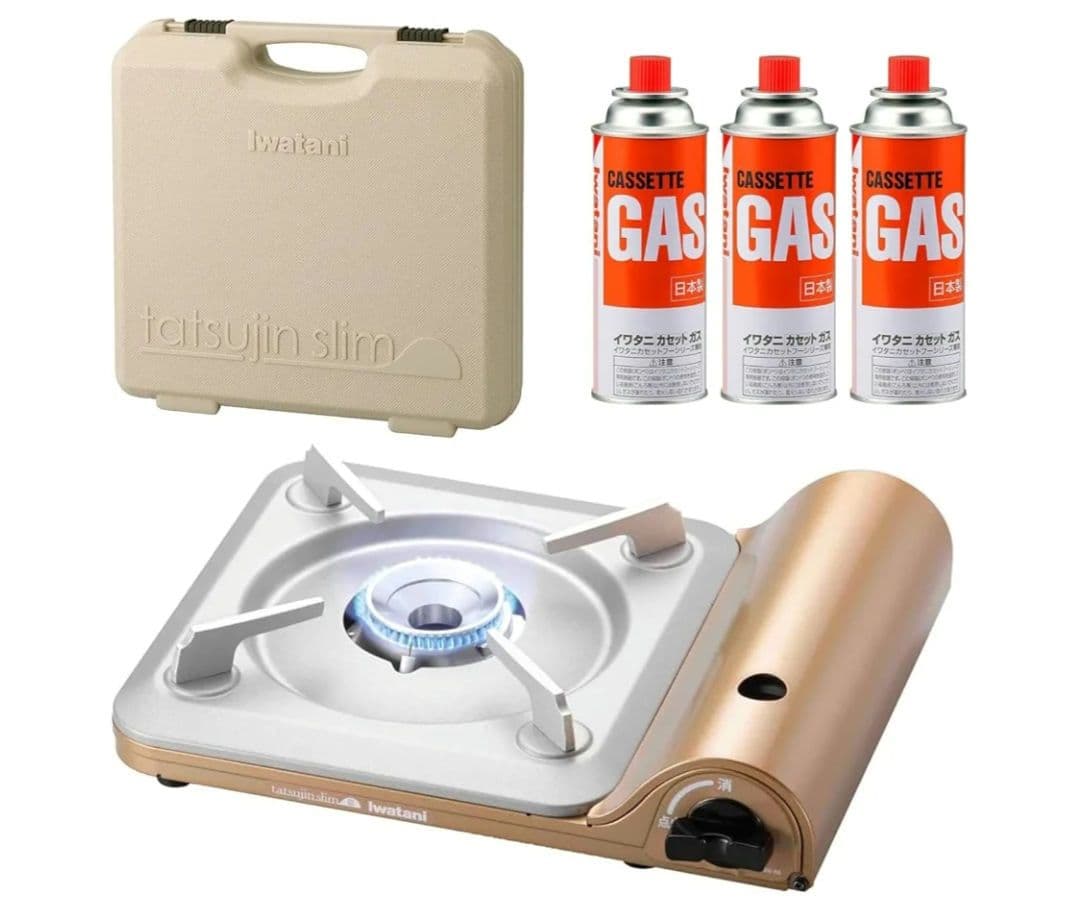 イワタニ カセットコンロ達人スリムIII 達人スリム専用ケース ボンベ セット