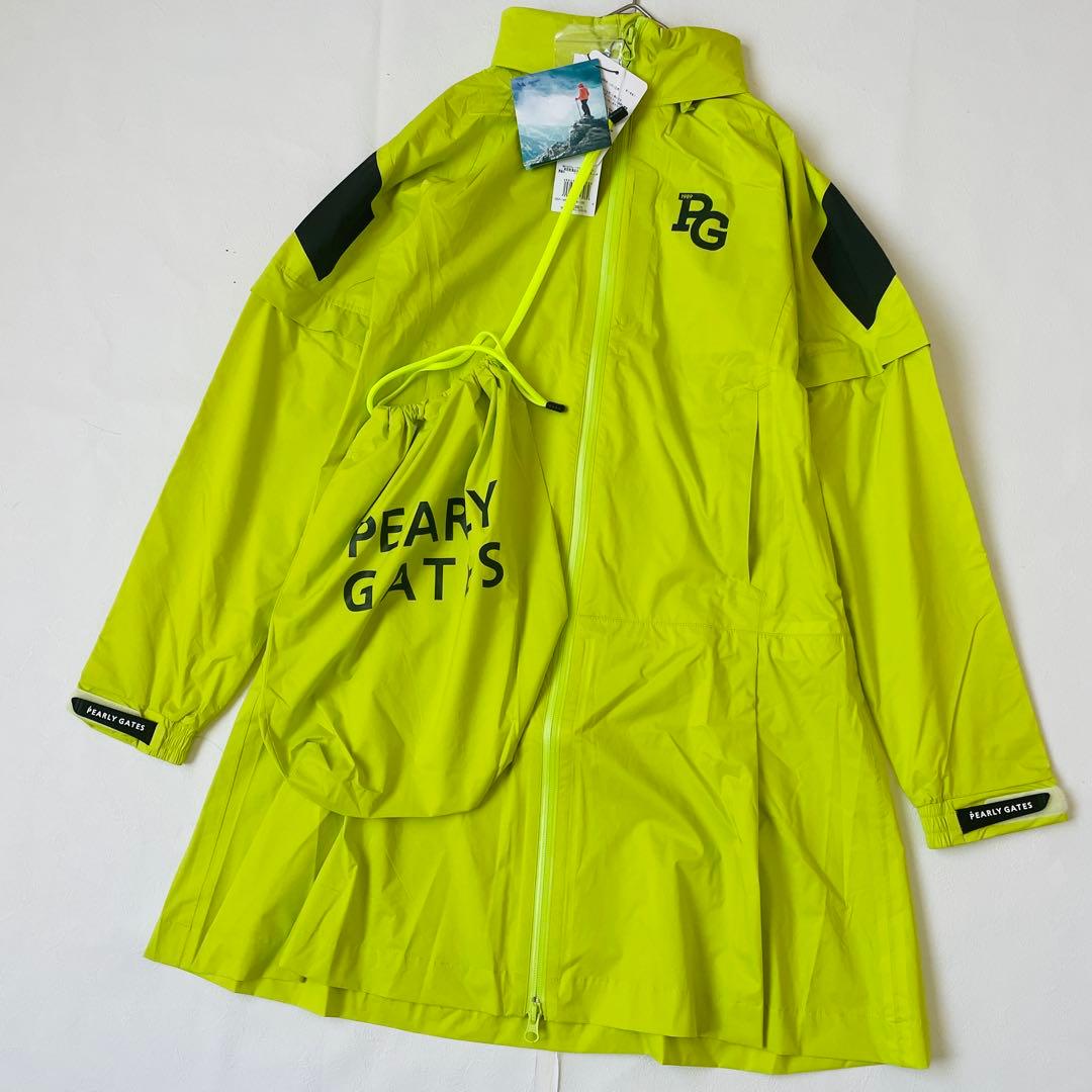 未使用　タグ付　パーリーゲイツ　ゴルフ　レインウェア イエロー 収納袋付