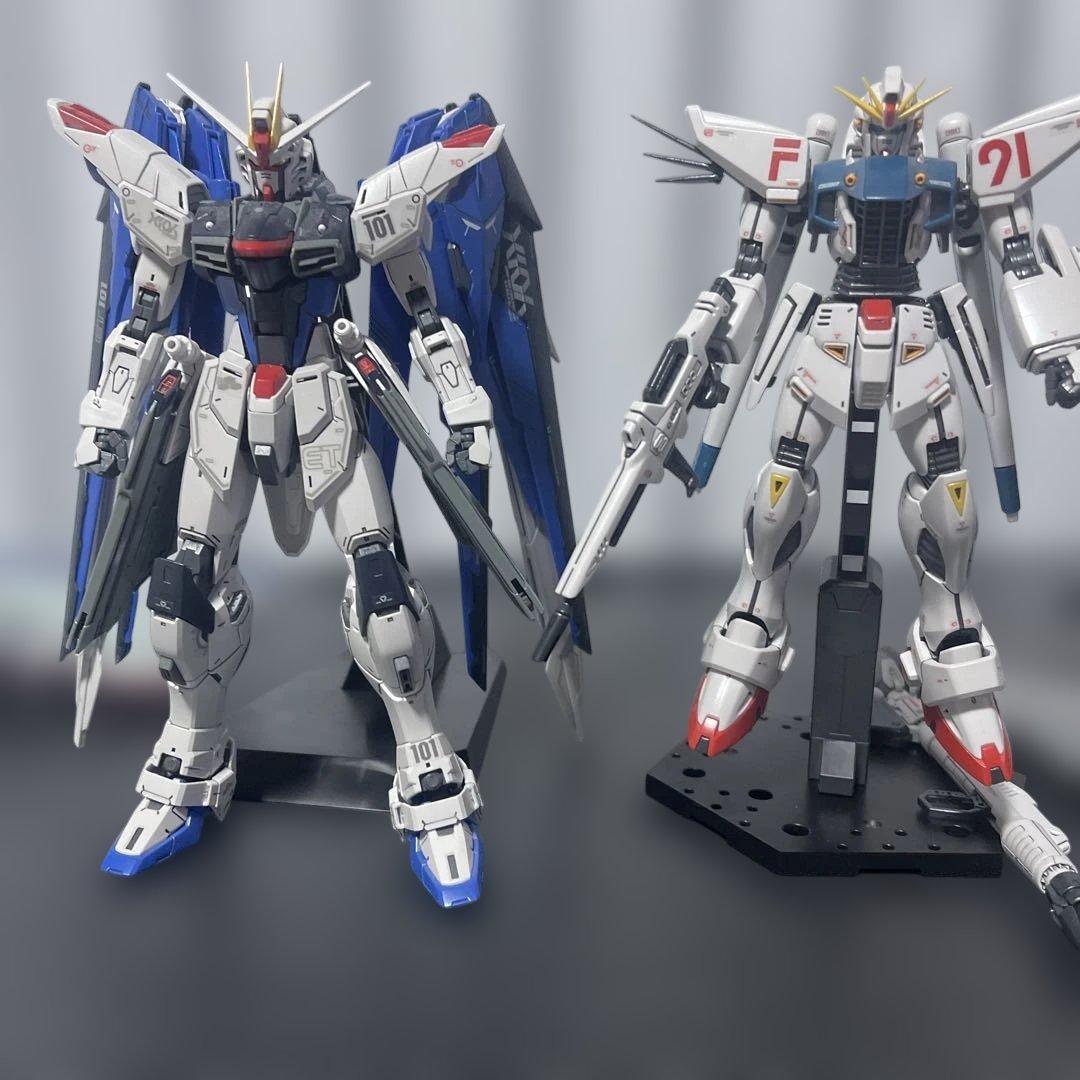 MGフリーダムガンダムVer.2.0 MGガンダムF91 Ver.2.0の2体
