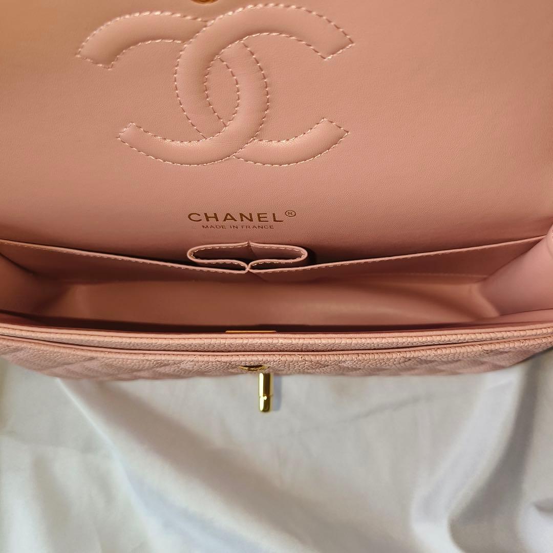 【実写画像】 ピンク キルティングショルダーバッグ