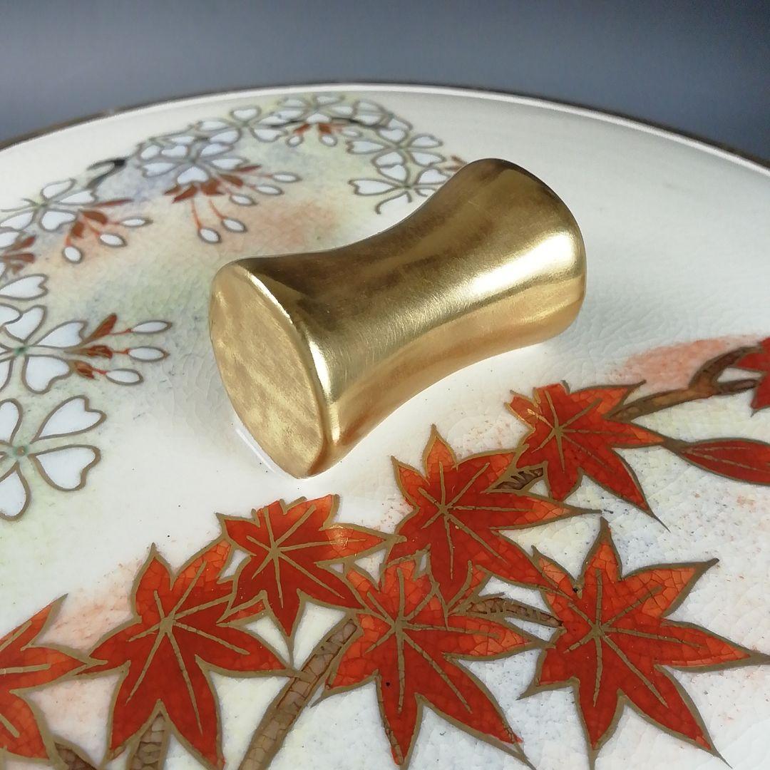 Ｗ３４　イ143 2点‼️鼓形』『地紙四季草花』『山岡善昇 造』　共箱　茶道具