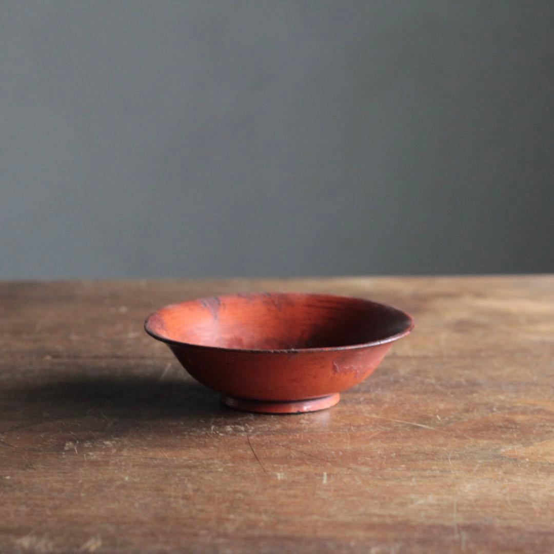朱塗り 盃 平盃 小椀 酒器 No.3 古美術 古道具 アンティーク